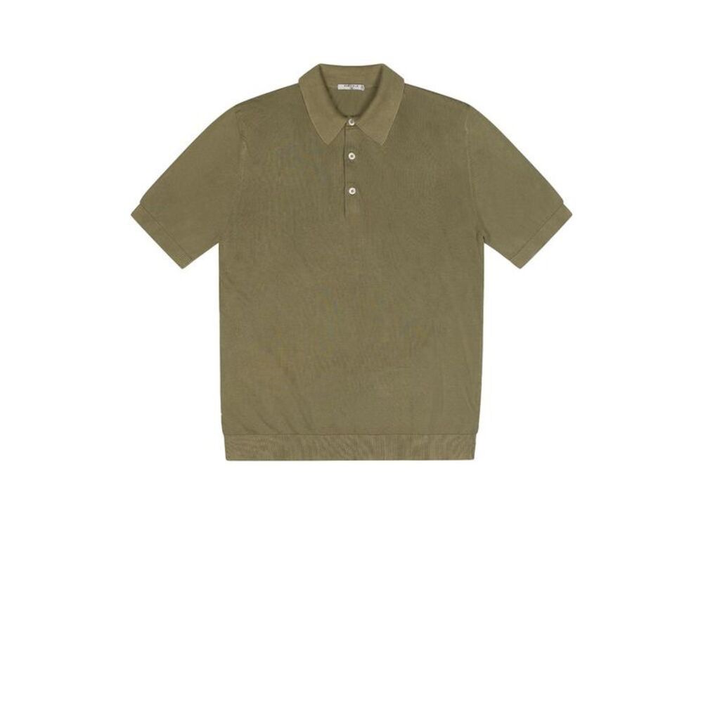 CIRCOLO 1901 Men's Knitted Polo Shirt with Ribbed Details Men GREEN T-Shirts